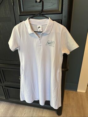 Nike hydrangea blue Polo Dress with AIR Logo